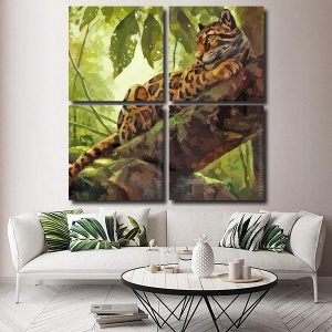 Clouded Leopard Square Panels Paint By Numbers