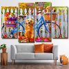 Cute Dogs 4 Panels Paint By Numbers