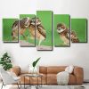 Cute Owls 5 Panels Paint By Numbers