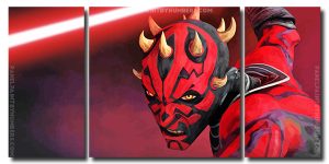 Darth Maul 3 Panels Paint By Numbers