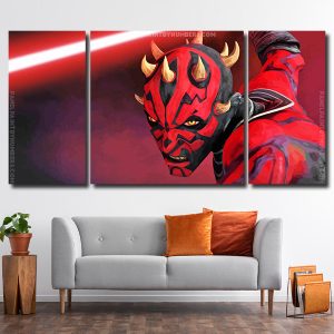 Darth Maul 3 Panels Paint By Numbers