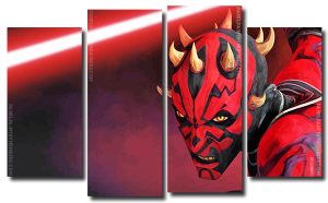 Darth Maul 4 Panels Paint By Numbers