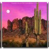 Desert Cactus And Full moon 3 Panels Paint By Numbers