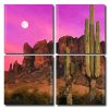 Desert Cactus And Full moon Square Panels Paint By Numbers