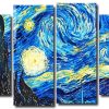 Detail Of The Starry Night 4 Panels Paint By Numbers