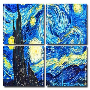 Detail Of The Starry Night Square Panels Paint By Numbers