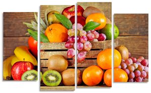 Fresh Fruit 4 Panels Paint By Numbers