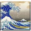 The Great Wave Off Kanagawa 3 Panels Paint By Numbers