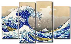 The Great Wave Off Kanagawa 4 Panels Paint By Numbers