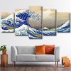 The Great Wave Off Kanagawa 5 Panels Paint By Numbers