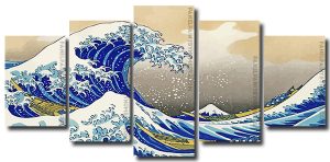 The Great Wave Off Kanagawa 5 Panels Paint By Numbers