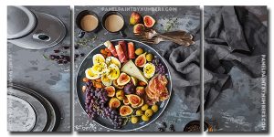 Healthy Breakfast 3 Panels Paint By Numbers