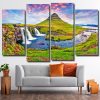 Kirkjufell Mountain Iceland 4 Panels Paint By Numbers