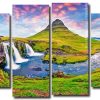 Kirkjufell Mountain Iceland 4 Panels Paint By Numbers