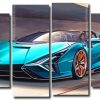 Lamborghini Sian Roadster 4 Panels Paint By Numbers