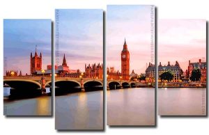 London City Art 4 Panels Paint By Numbers