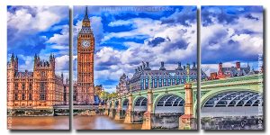 London Cityscape 3 Panels Paint By Numbers