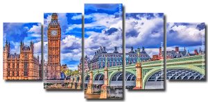 London Cityscape 5 Panels Paint By Numbers