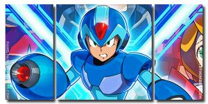 Mega Man Anime 3 Panels Paint By Numbers