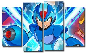 Mega Man Anime 4 Panels Paint By Numbers