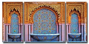 Moroccan Mosaic 3 Panels Paint By Numbers