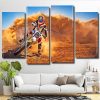 Motocross Race 4 Panels Paint By Numbers