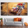 Motocross Racer 3 Panels Paint By Numbers