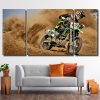 Motocross Racing 3 Panels Paint By Numbers