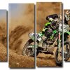 Motocross Racing 4 Panels Paint By Numbers