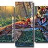 Mythical Big Cat 5 Panels Paint By Numbers