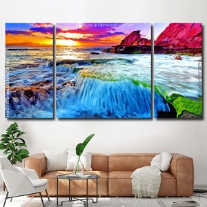 Ocean Scene 3 Panels Paint By Numbers