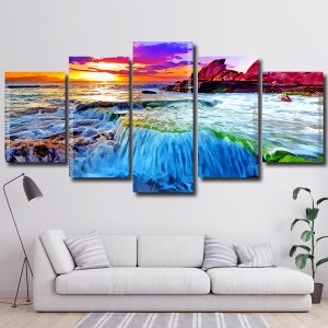 Ocean Scene 5 Panels Paint By Numbers