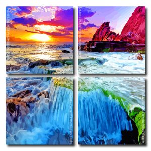 Ocean Scene Square Panels Paint By Numbers