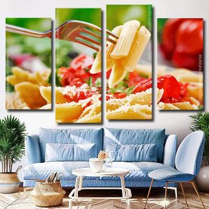 Pasta Food 4 Panels Paint By Numbers