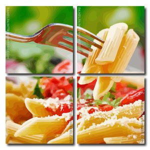 Pasta Food Square Panels Paint By Numbers