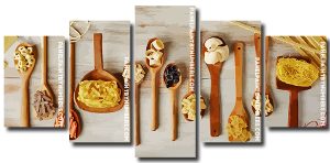 Pasta Spoons 5 Panels Paint By Numbers