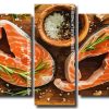 Salmon Fish 5 Panels Paint By Numbers