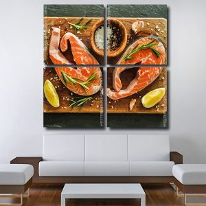 Salmon Fish Square Panels Paint By Numbers