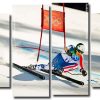 Snow Skiing 4 Panels Paint By Numbers