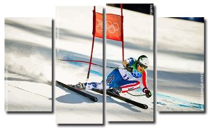 Snow Skiing 4 Panels Paint By Numbers