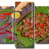 Stir Fried Chicken Liver Bassil Banana Leaves 5 Panels Paint By Numbers