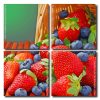 Strawberries And Blueberries Square Panels Paint By Numbers