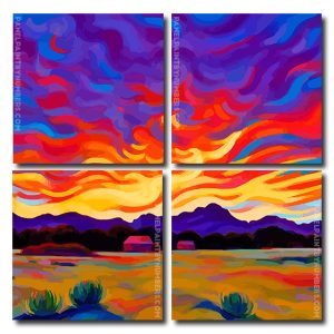 Sunset Landscape Square Panels Paint By Numbers