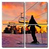 Sunset Skiing Square Panels Paint By Numbers