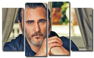 The Actor Joaquin Phoenix 4 Panels Paint By Numbers