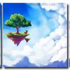 Tree Floating Between Clouds 3 Panels Paint By Numbers