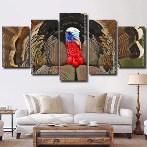 Turkey Bird 5 Panels Paint By Numbers