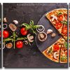 Vegan Pizza 3 Panels Paint By Numbers