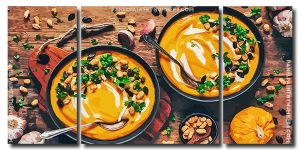 Vegan Soup 3 Panels Paint By Numbers