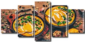 Vegan Soup 5 Panels Paint By Numbers